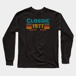 Retro birth year 1977 Long Sleeve T-Shirt